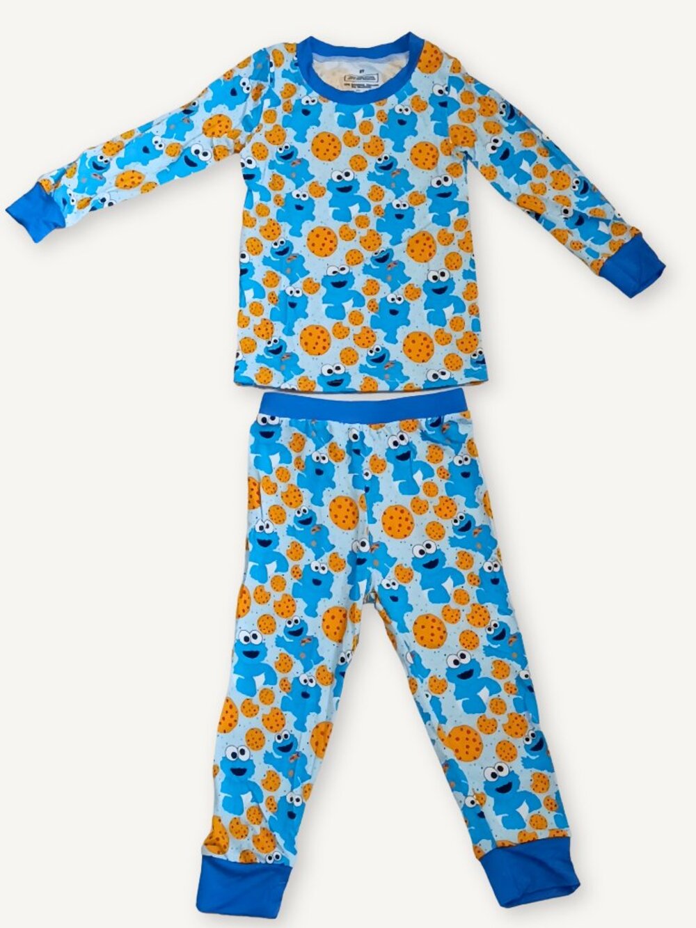 Cookie Buddy 2-Piece Bamboo Pajamas 2T | Soft Blue Cookie Print Toddler Set